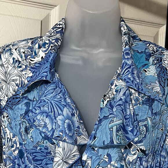 2 Piece Skirt Set Sz 12 Blue Floral Fairy Lace Ruffles Cottagecore Boho Y2k - Picture 2 of 14